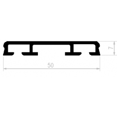 Alu pritrdilni profil 3m - 50/7